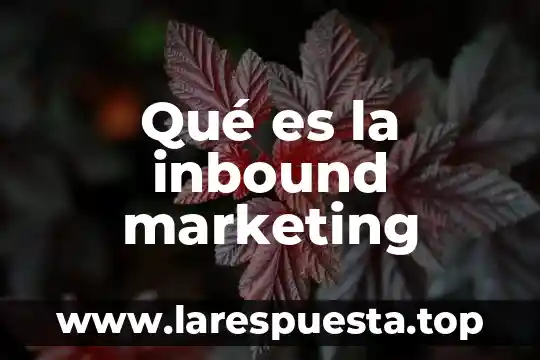 Que es compra en marketing 6 Qué es la inbound marketing