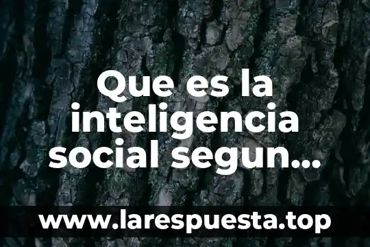 Que es la inteligencia de procesos 6 Que es la inteligencia social segun goleman