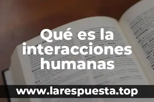 Que es la fase de aplicacion en una investigacion 8 Qué es la interacciones humanas