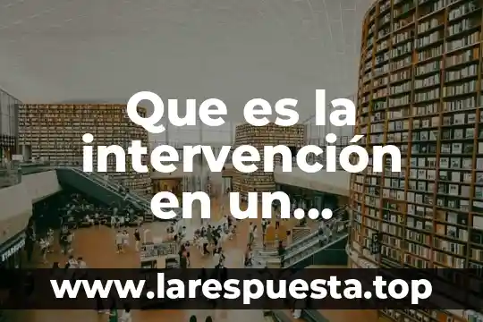Que es el programa de ingesta 4 Que es la intervención en un programa