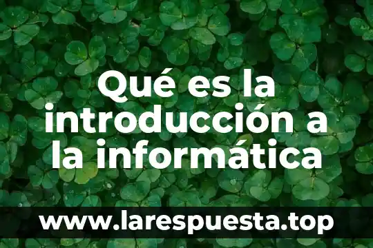 Que es firma digital en informatica 4 Qué es la introducción a la informática