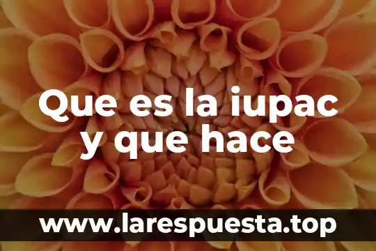 Que es lo que hace una bala 5 Que es la iupac y que hace