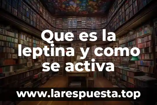 Que es la leptina y como se activa