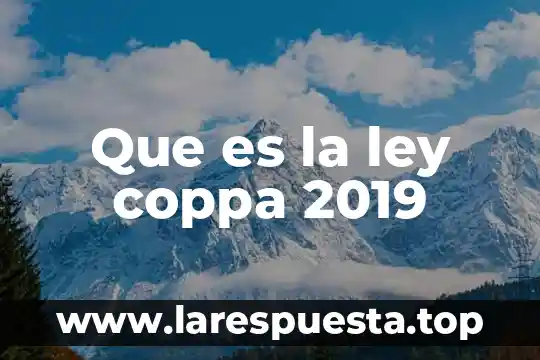 Que es la violencia segun la ley 8 Que es la ley coppa 2019