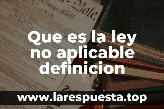 Que es cacumen definicion 4 Que es la ley no aplicable definicion
