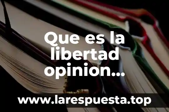 Que es la libertad opinion personal