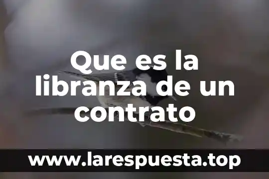 Que es la libranza de un contrato