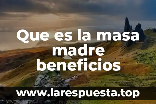 Que es mejor pastillas o gotas vale madre 3 Que es la masa madre beneficios