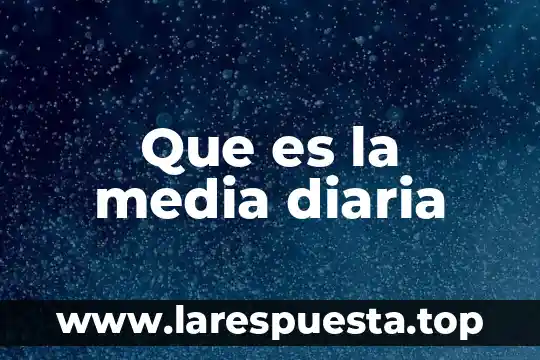 Que es como media negra 3 Que es la media diaria