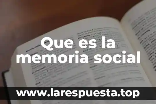 Que es la memoria social