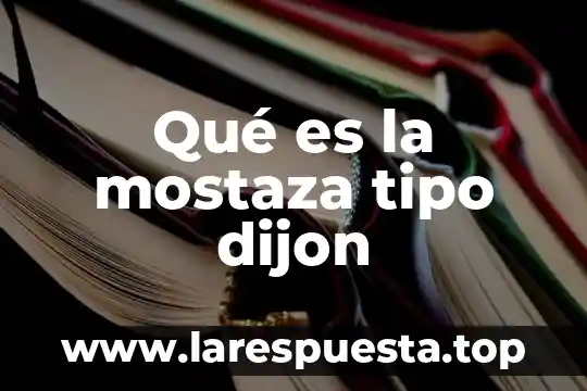 Que es un caño tipo mop 7 Qué es la mostaza tipo dijon