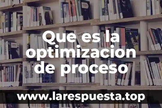 Optimizacion de tiempos que es 8 Que es la optimizacion de proceso