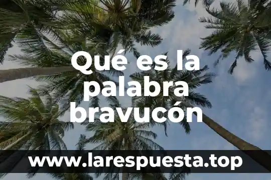 Qué es la palabra bravucón