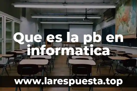 Que es la pb en informatica