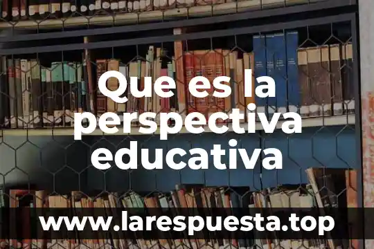 Que es la perspectiva educativa