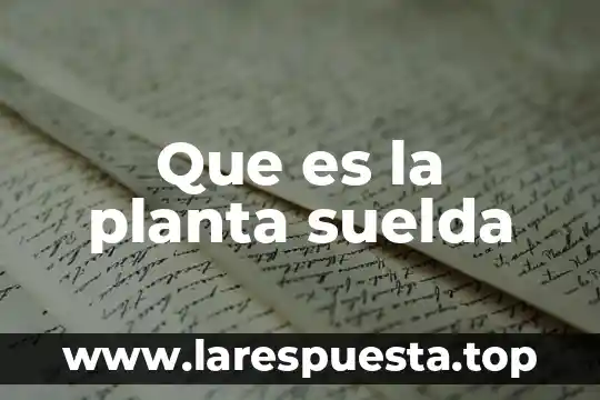 Que es la planta suelda