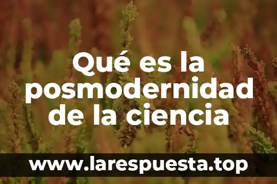 Que es ciencia poltica 3 Qué es la posmodernidad de la ciencia