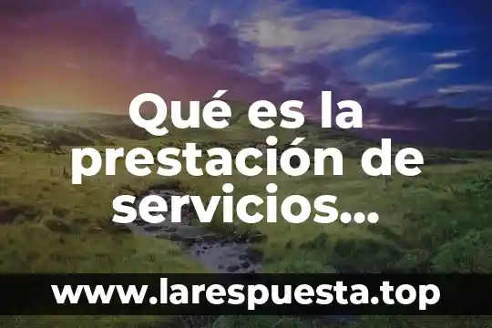 Que es prestacion individual de servicios de salud 3 Qué es la prestación de servicios médicos según la OMS