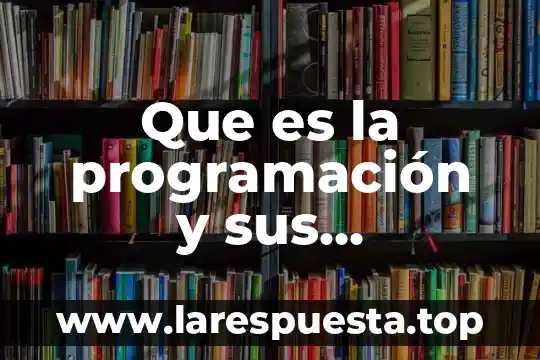 Qué es un programación online robótica 8 Que es la programación y sus aplicaciones
