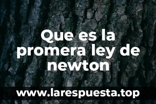 Ley de gravitacion universal de newton que es 3 Que es la promera ley de newton