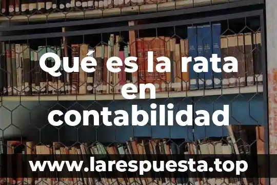 Que es contabilidad electrica 7 Qué es la rata en contabilidad