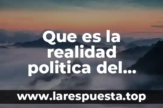 Que es la realidad politica del estado