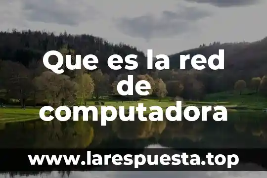 Que es la red de computadora