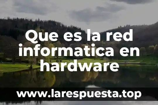 Que es la red informatica en hardware