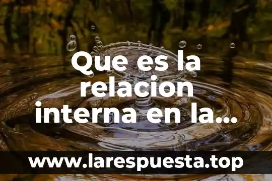 Que es la relacion interna en la filosofia