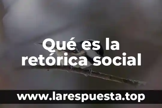Que es negociacion social 8 Qué es la retórica social