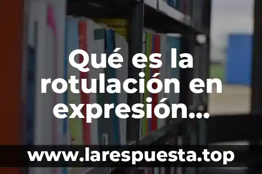 Qué es la rotulación en expresión gráfica
