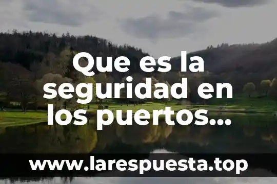 Que es la seguridad en los puertos fisicos