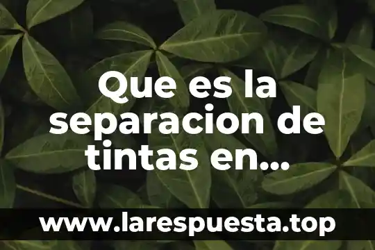 Método de separación de mezclas que es 3 Que es la separacion de tintas en quimica
