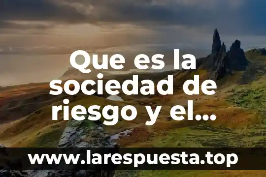 Que es la sociedad de riesgo y el principio precautorio
