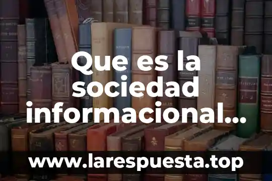 Que es la sociedad informacional y del conocimiento