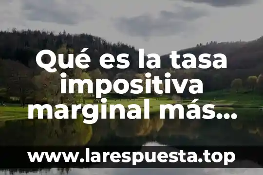 Que es el metodo marginal o variable 6 Qué es la tasa impositiva marginal más ptu
