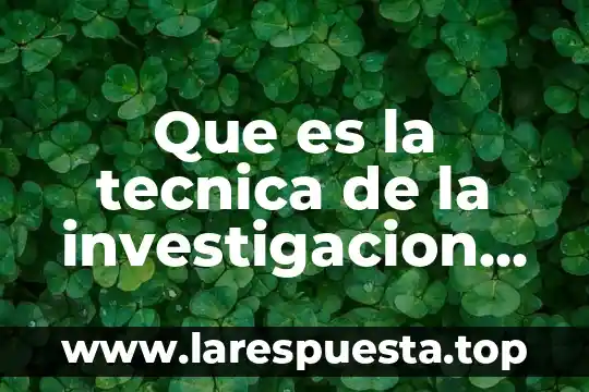 Qué es codificación documental 4 Que es la tecnica de la investigacion documental