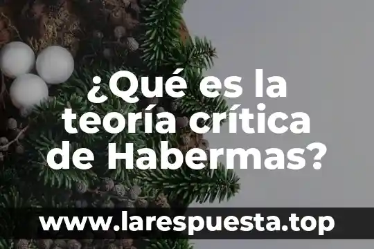 ¿Qué es la teoría crítica de Habermas?