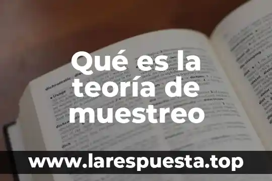 Qué es la teoría de muestreo