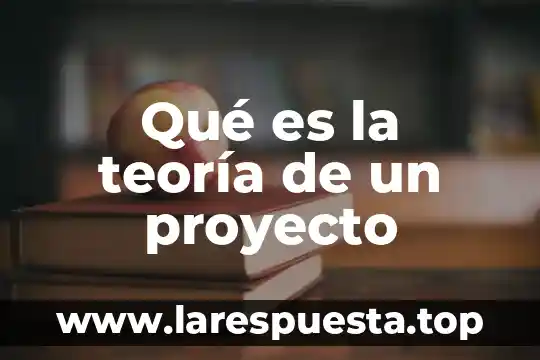 Qué es la teoría de un proyecto