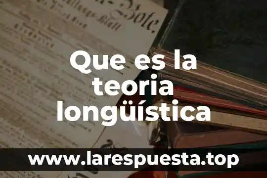Que es la teoria longüística