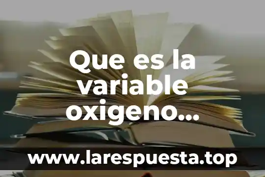 Que es un administrador de oxigeno mediante tienda de oxigeno 6 Que es la variable oxigeno disuelto industria
