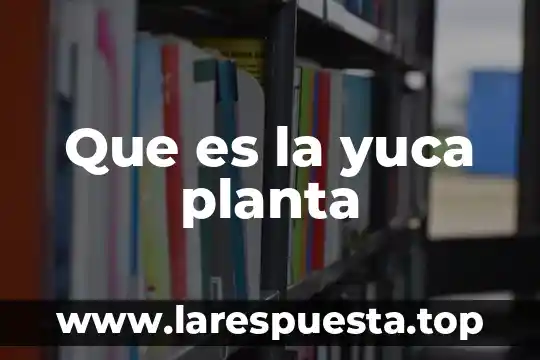Qué es el enbes de una planta 3 Que es la yuca planta