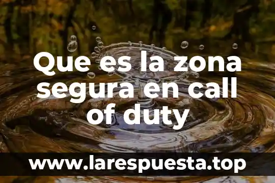 Que es el modo dpe el call of duty 4 Que es la zona segura en call of duty