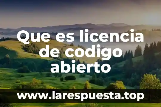 Que es licencia ambiental municipal 7 Que es licencia de codigo abierto