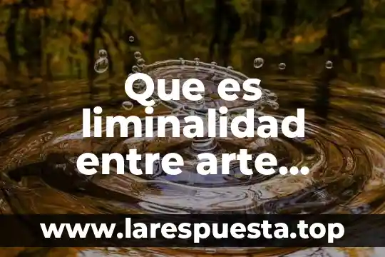 Arthur C. Danto que es el arte bibliografía 5 Que es liminalidad entre arte auditivo y la literatura