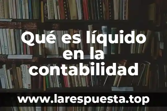 Que es una tarja en contabilidad 5 Qué es líquido en la contabilidad