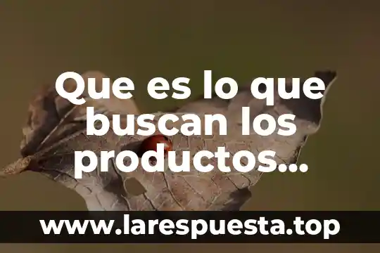 Que es lo que buscan los productos organicos de belleza