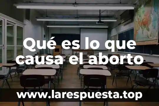 Qué es lo que causa el aborto