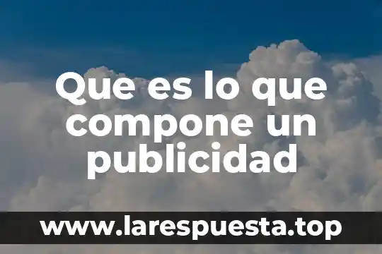 Que es lo que compone un publicidad